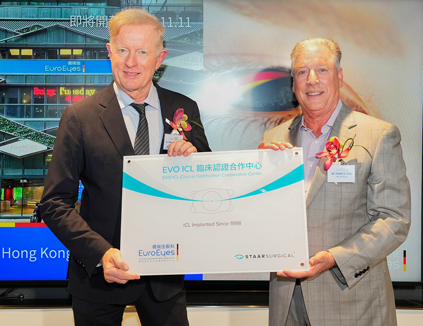 EuroEyes receives the award for 25 years of implanting ICL lenses