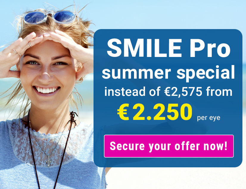 Summer offer 2025: SMILE Pro laser eye surgery at EuroEyes at a special price